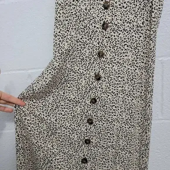 Y2K Strappy Button Animal Print Midi Dress - Picture 7 of 10
